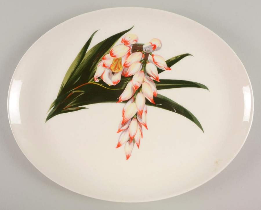Shell Ginger 13" Oval Serving Platter by Santa Anita-1