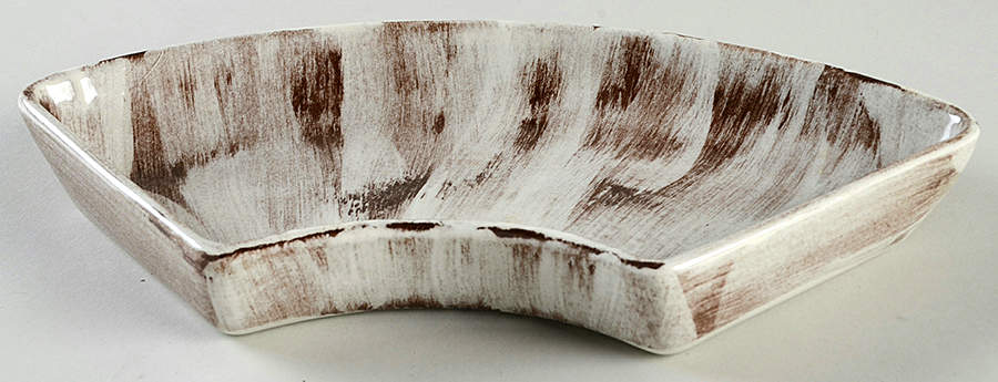 Stylized Spirals Brown and Pink Lazy Susan-Side Dish by Santa Anita-1