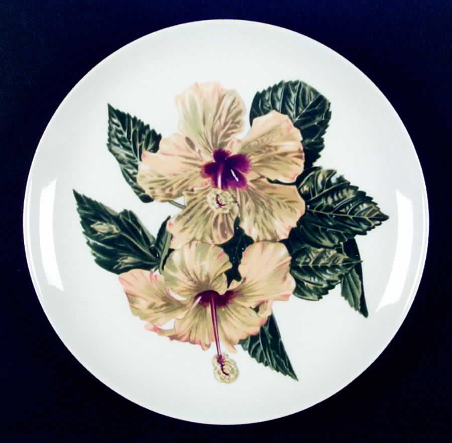 Yellow Hibiscus Dinner Plate by Santa Anita-1