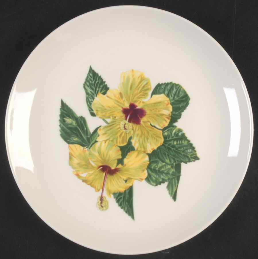 Yellow Hibiscus Salad Plate by Santa Anita-1
