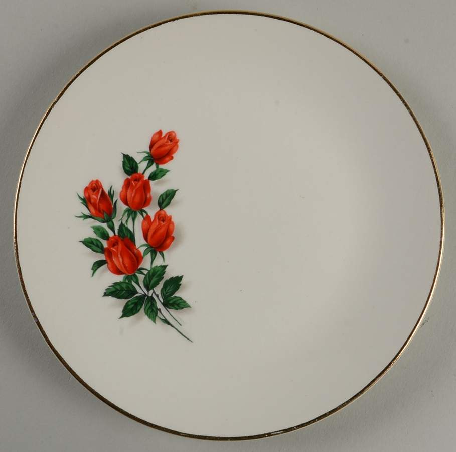 American Beauty Bread & Butter Plate by Sabin-1