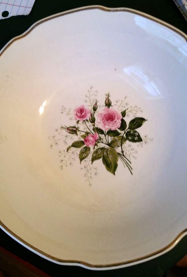 Cathy Rose (Scalloped Edge) 7" Round Vegetable Bowl by Sabin-1