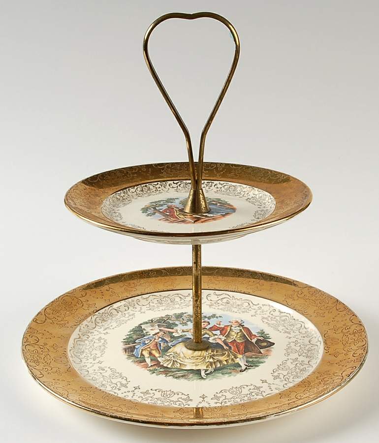 SAB1 2 Tiered Serving Tray (Lunch & Bread/Butter Plate) by Sabin-1