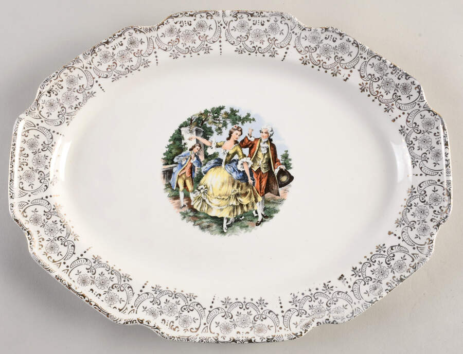 SAB4 13" Oval Serving Platter by Sabin-1