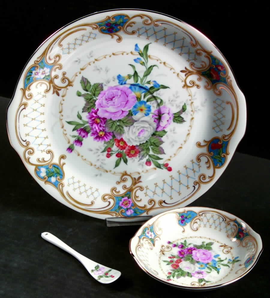 Amore (3pc) Party Serving/Chip & Dip-Plate, Bowl & Spoon by Sadek-1