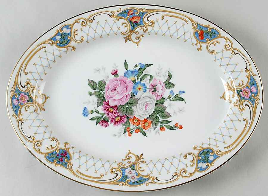 Amore 14" Oval Serving Platter by Sadek-1