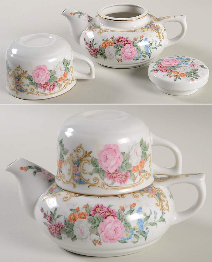 Amore Individual Teapot & Lid with Cup by Sadek-1