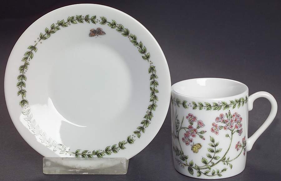 Botanical Flat Demitasse Cup & Saucer Set by Sadek-1