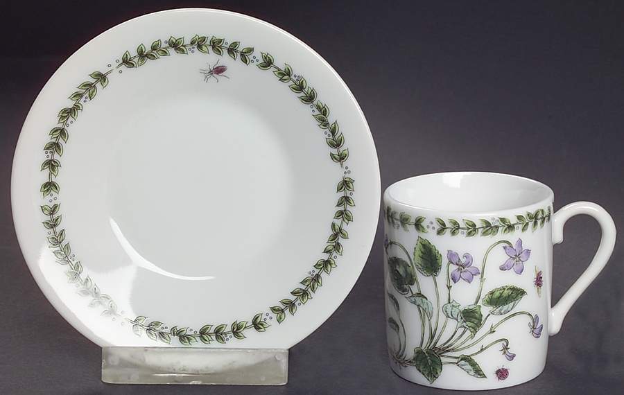Botanical Flat Demitasse Cup & Saucer Set by Sadek-1