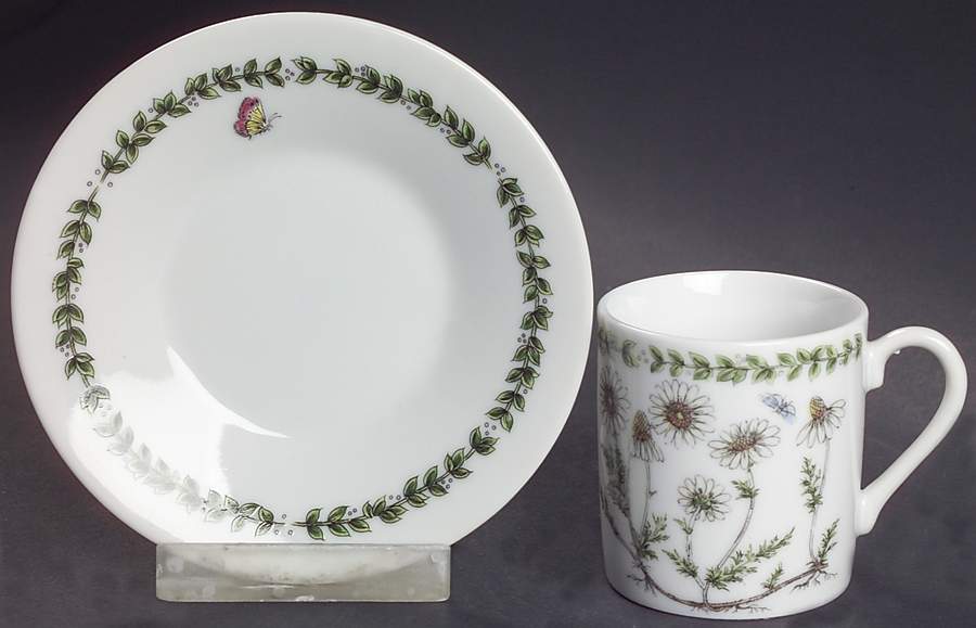 Botanical Flat Demitasse Cup & Saucer Set by Sadek-1