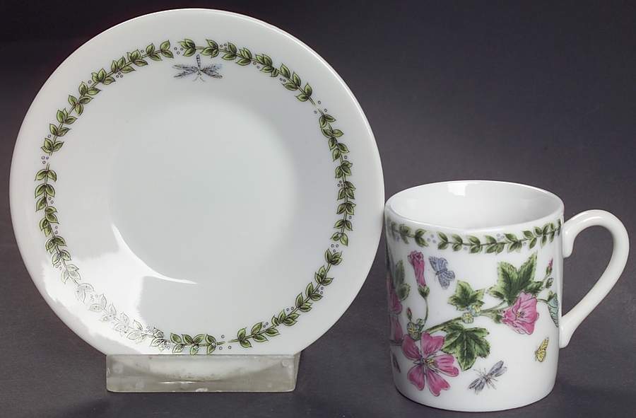 Botanical Flat Demitasse Cup & Saucer Set by Sadek-1