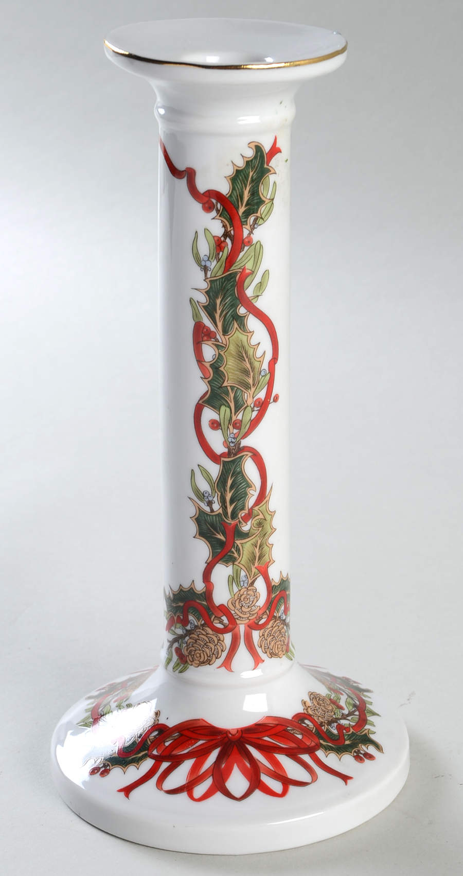 Christmas Garland 8" Tall Candlestick by Sadek-1