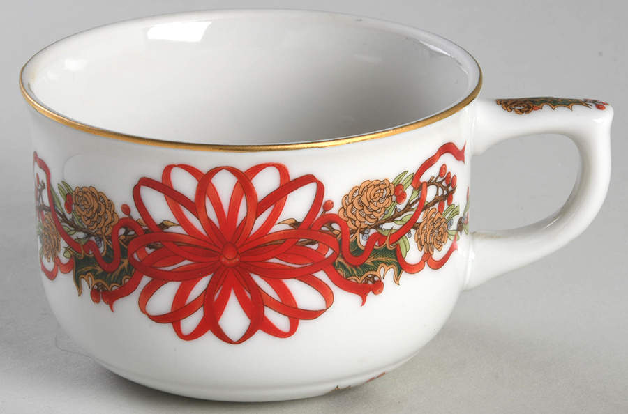 Christmas Garland Cup for Individual Teapot & Lid with Cup by Sadek-1