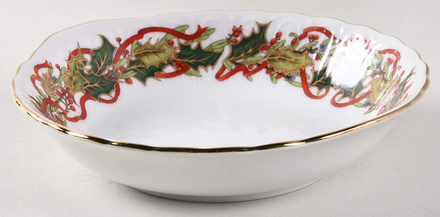 Christmas Garland Bowl for (3 Piece) Party Serving/Chip & Dip Set by Sadek-1