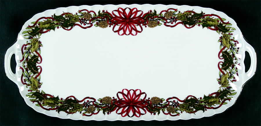 Christmas Garland Large Sandwich Tray by Sadek-1