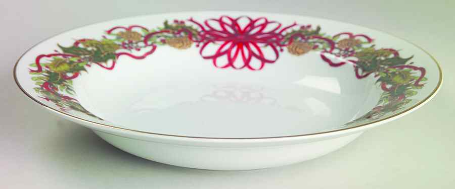 Christmas Garland Rim Soup Bowl by Sadek-1
