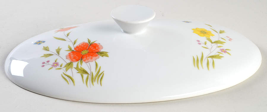 Country Flowers Lid for 1.5 Quart Oval Covered Casserole by Sadek-1