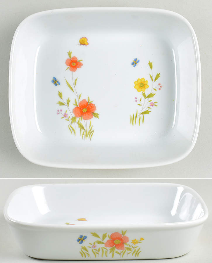 Country Flowers 7" Rectangular Baker by Sadek-1