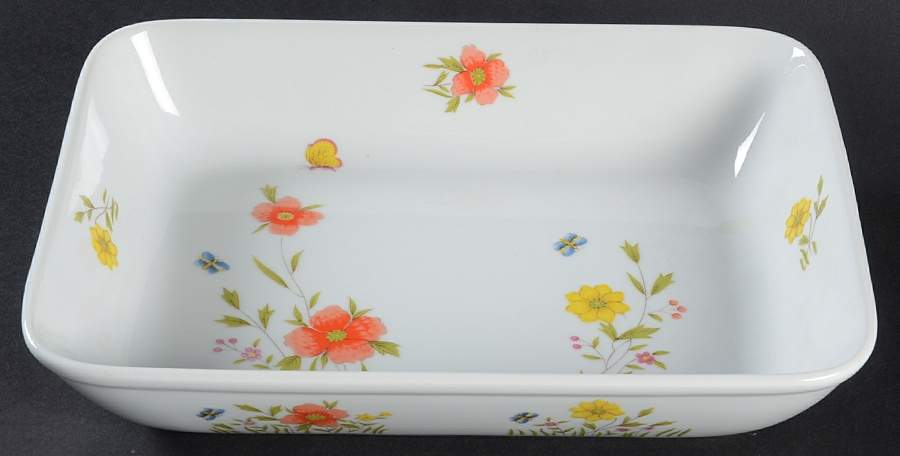 Country Flowers 10" Rectangular Baker by Sadek-1