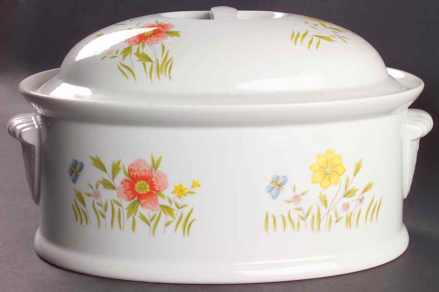 Country Flowers 4 Qt Oval Covered Casserole by Sadek-1