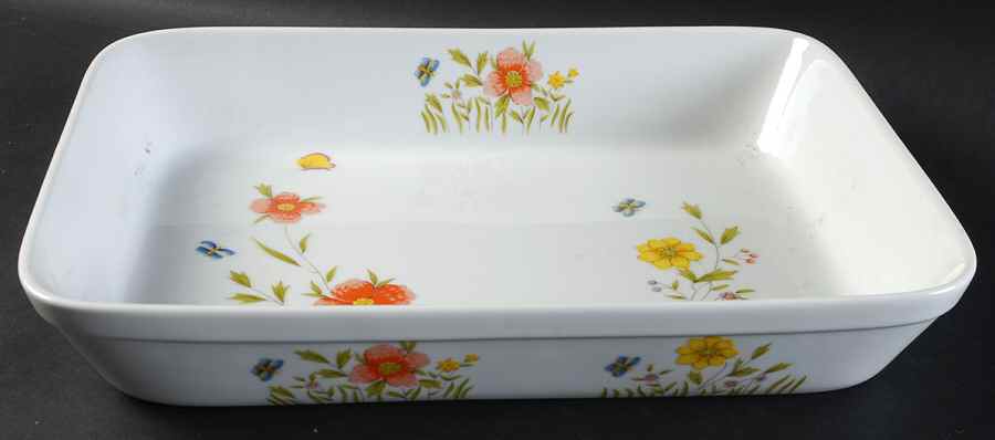 Country Flowers 12" Rectangular Baker by Sadek-1