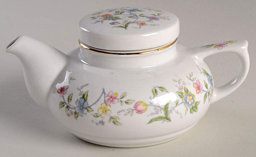 Corona (Gold Trim) Individual Teapot & Lid by Sadek-1