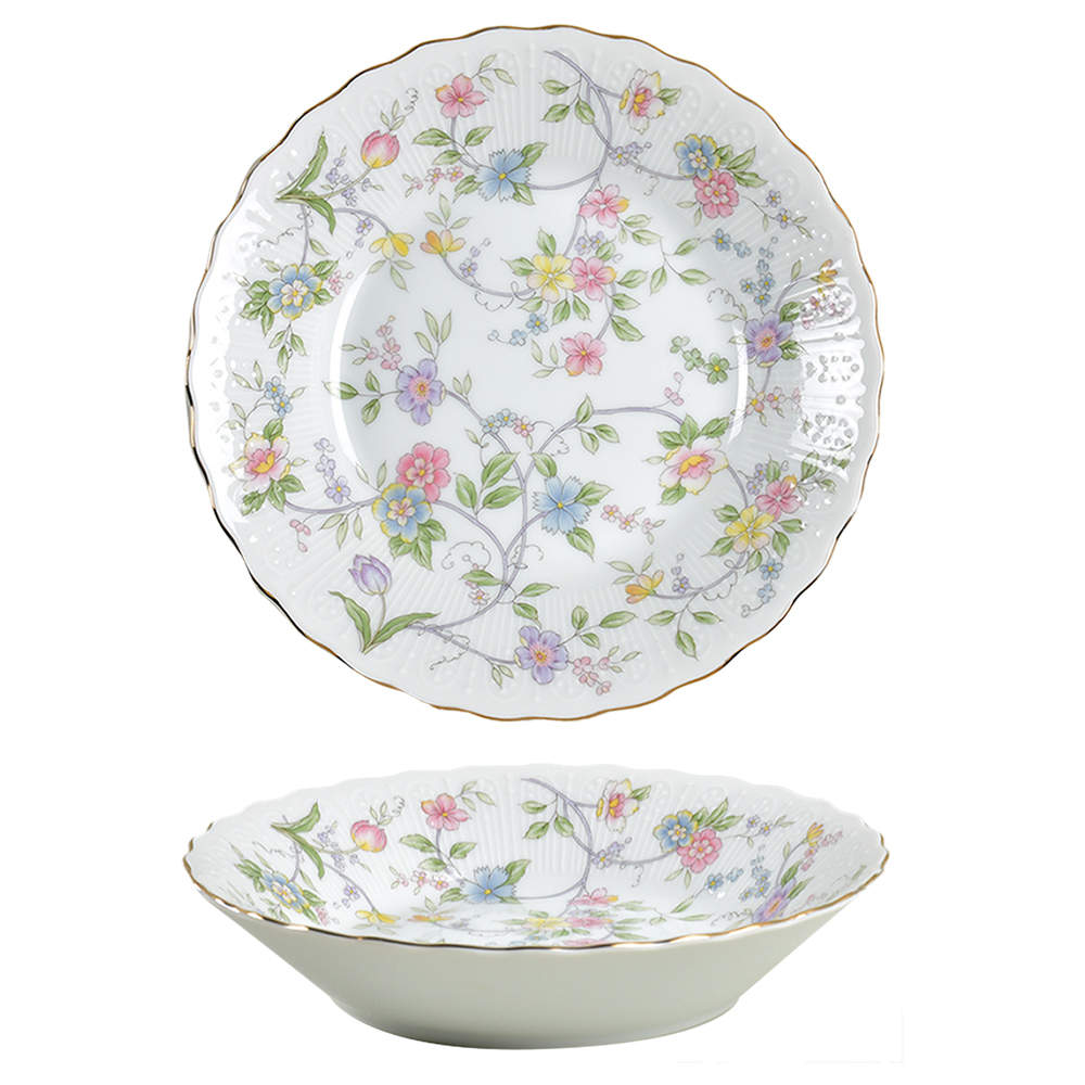 Corona (Gold Trim) Coupe Soup Bowl by Sadek-1