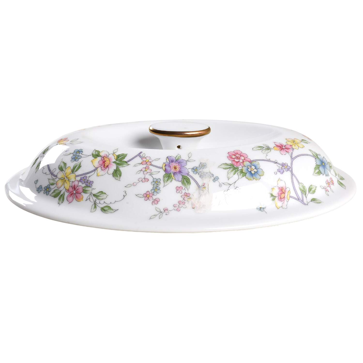 Corona (Gold Trim) Lid for 2 Quart Oval Covered Casserole by Sadek-1