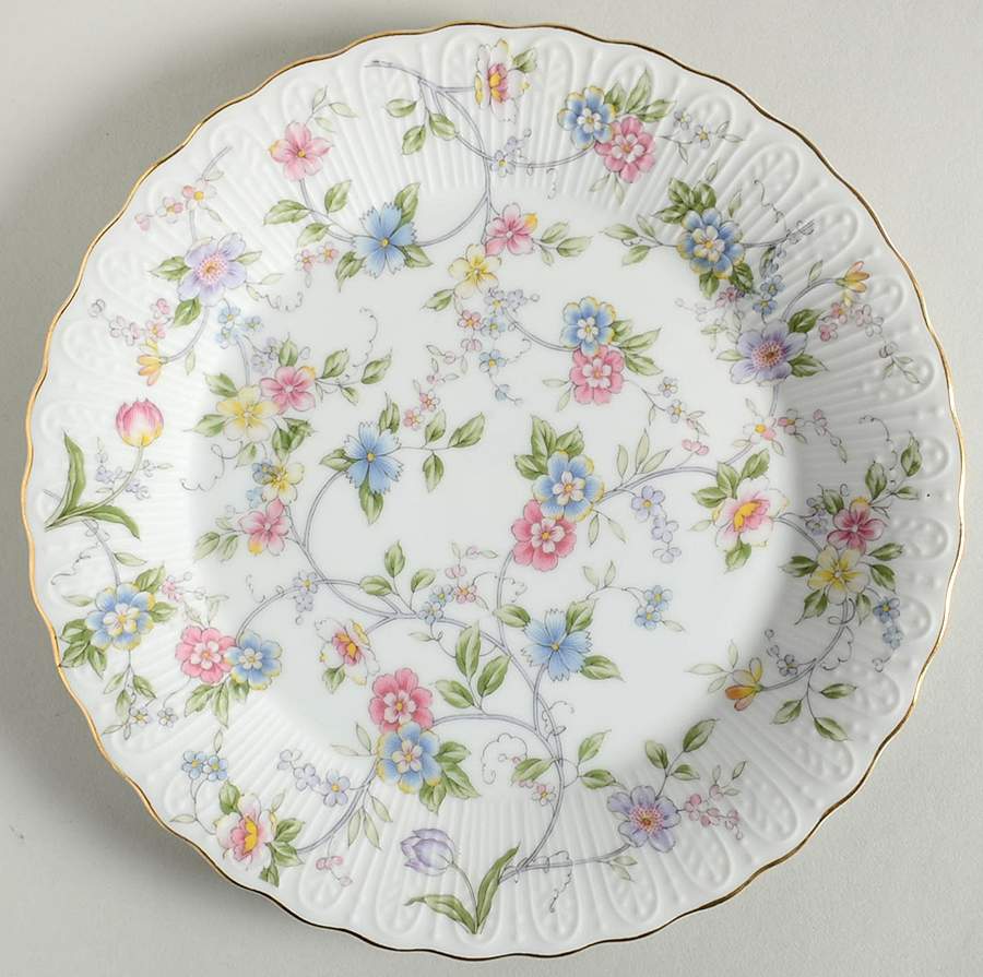 Corona (Gold Trim) Luncheon Plate by Sadek-1