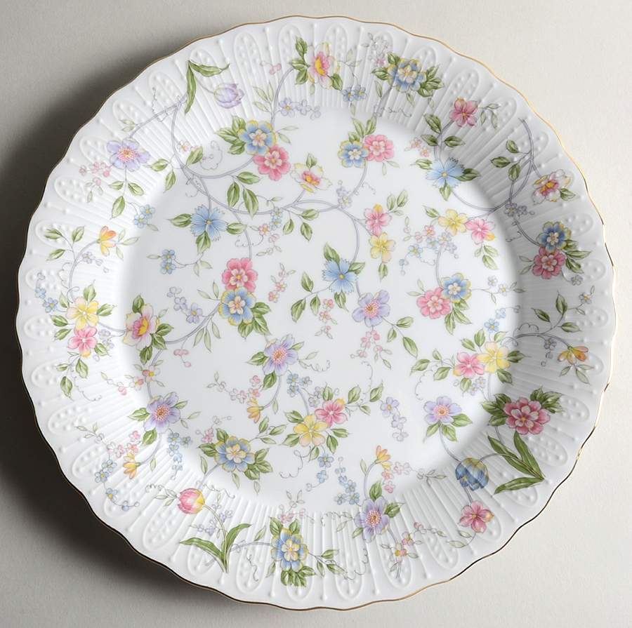 Corona (Gold Trim) 12" Chop Plate (Round Platter) by Sadek-1