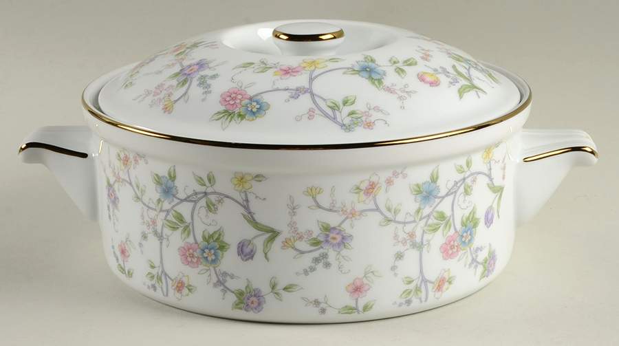 Corona (Gold Trim) 2 Qt Round Covered Casserole by Sadek-1
