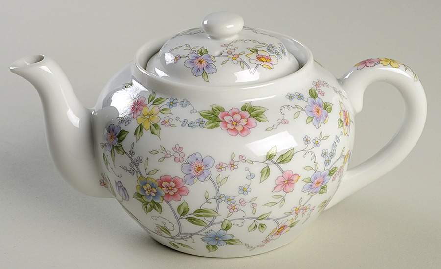 Corona (Gold Trim) Mini Teapot & Lid by Sadek-1