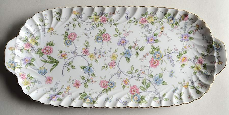 Corona (Gold Trim) 14" Sandwich Tray by Sadek-1