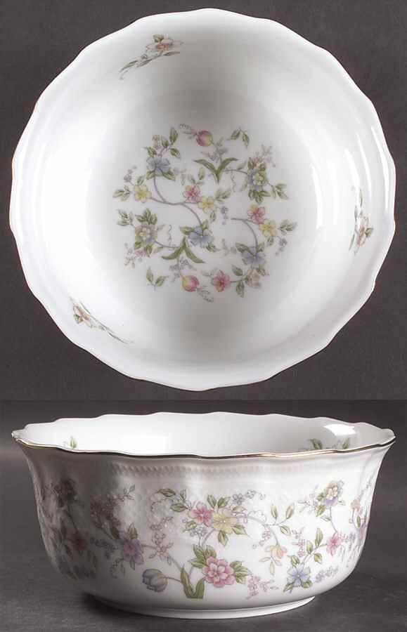 Corona (Gold Trim) 7" Round Vegetable Bowl by Sadek-1