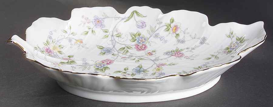 Corona (Gold Trim) Large Leaf Dish by Sadek-1