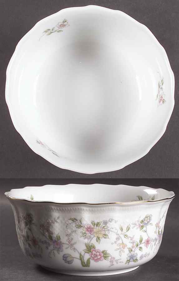 Corona (Gold Trim) 7" Round Vegetable Bowl by Sadek-1