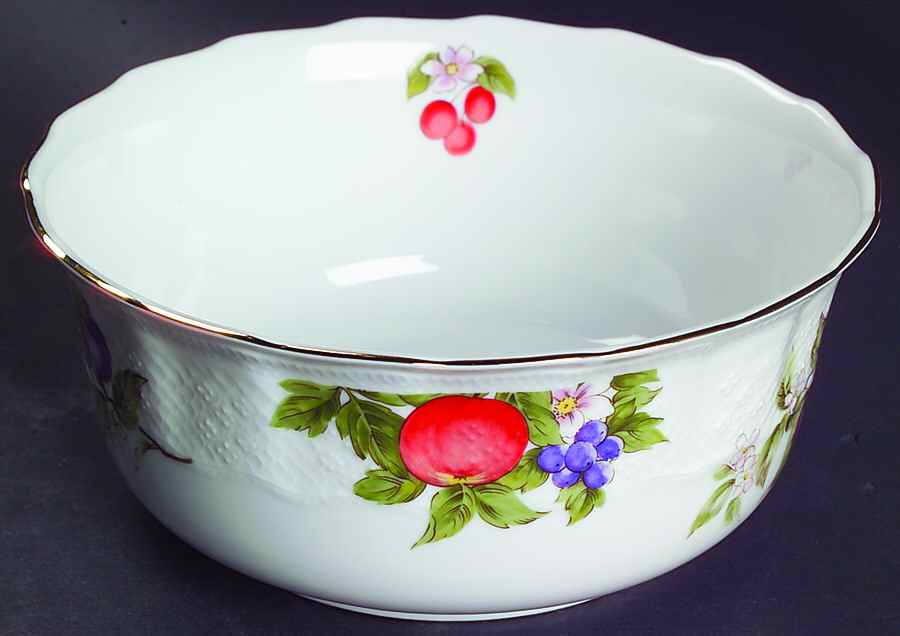 Fruit & Blossoms 7" Round Vegetable Bowl by Sadek-1