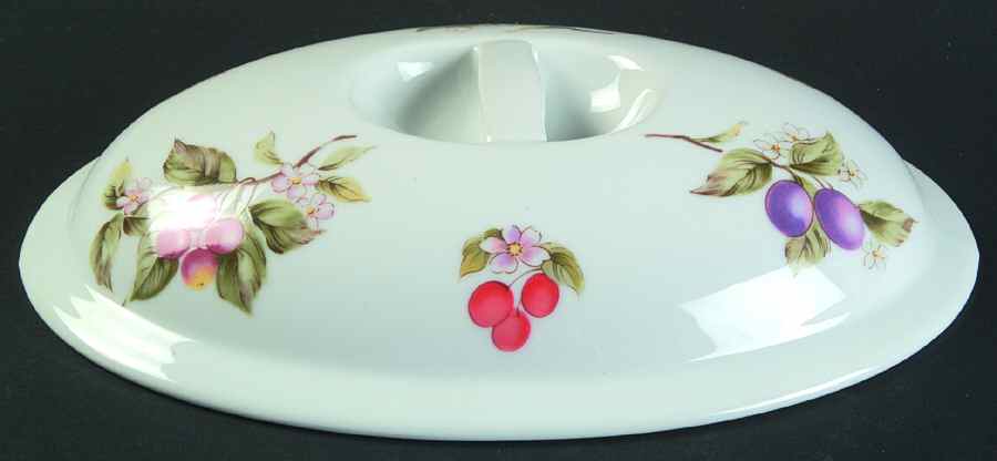 Fruit & Blossoms Lid for 2 Quart Oval Covered Casserole by Sadek-1