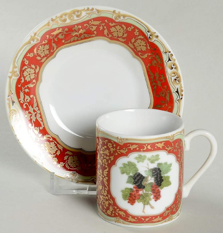 Honore Flat Demitasse Cup & Saucer Set by Sadek-1