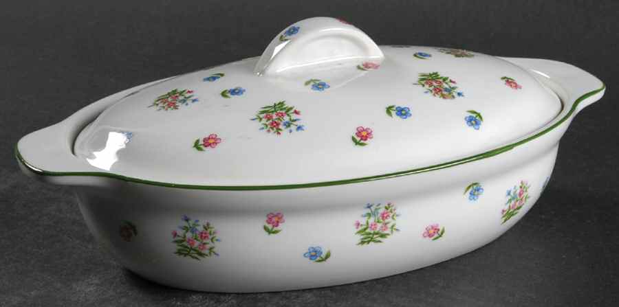 Petite Fleur 1 Pint Oval Covered Casserole by Sadek-1