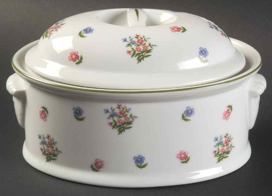 Petite Fleur 1 Pint Oval Covered Casserole by Sadek-1