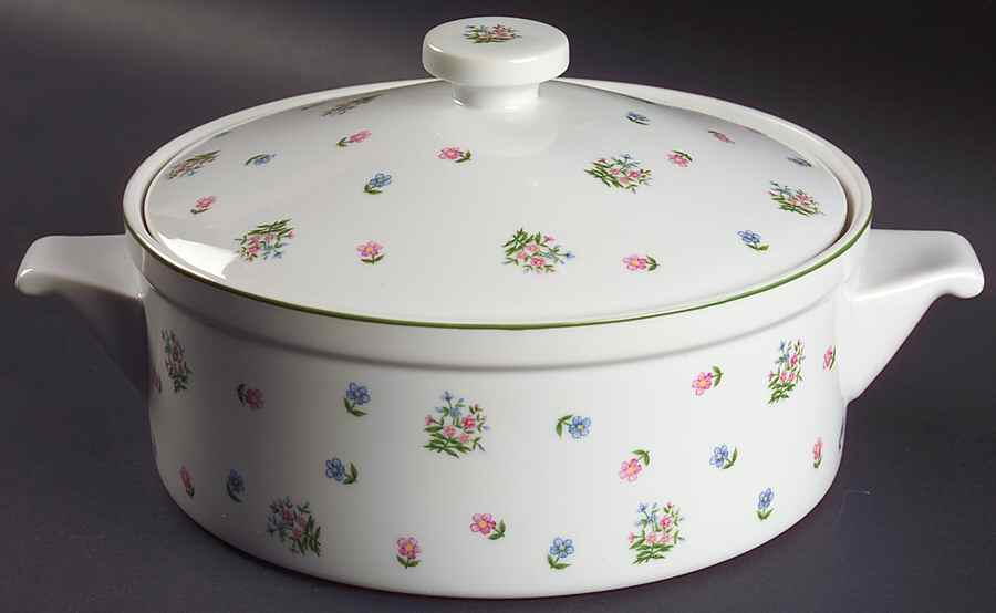 Petite Fleur 2 Qt Round Covered Casserole by Sadek-1