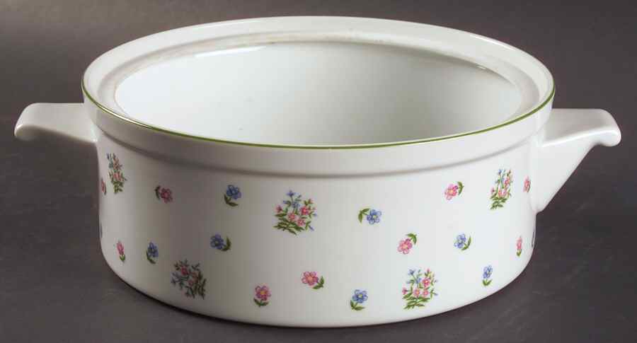 Petite Fleur 2 Qt Round Covered Casserole No Lid by Sadek-1