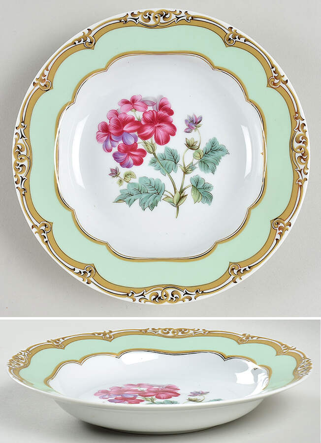 President Polk Florals Rim Soup Bowl by Sadek-1