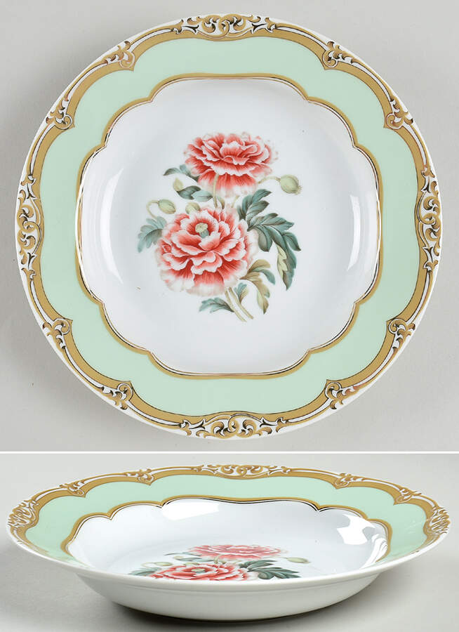 President Polk Florals Rim Soup Bowl by Sadek-1