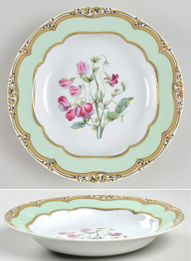 President Polk Florals Rim Soup Bowl by Sadek-1