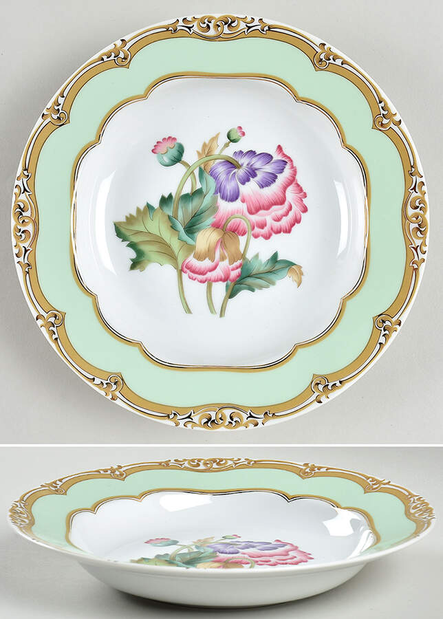 President Polk Florals Rim Soup Bowl by Sadek-1