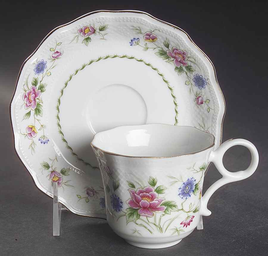 Spring Night Flat Cup & Saucer Set by Sadek-1