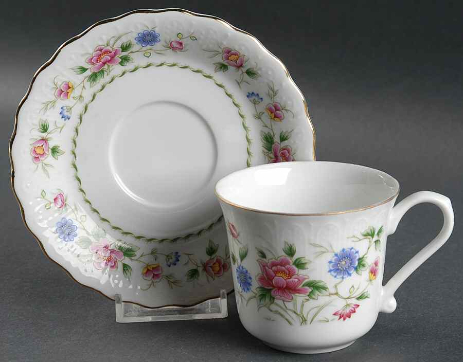 Spring Night Flat Cup & Saucer Set by Sadek-1