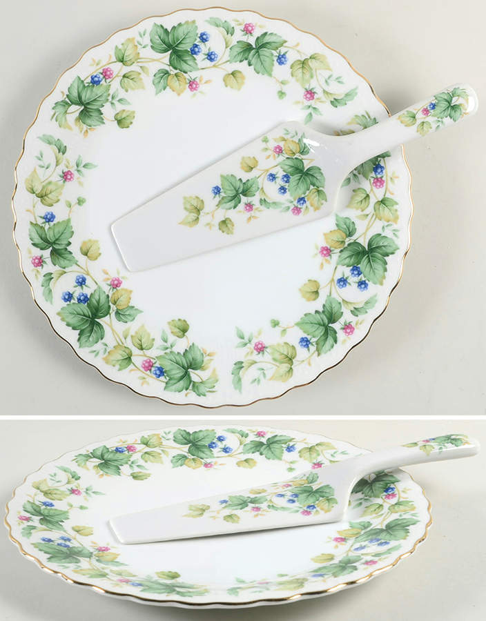 Vineyard Cake Aka Dinner Plate & Server No Box by Sadek-1